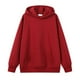 thumbnail image 1 of Solid color hooded cordless loose sweatshirt for men, autumn and winter heavyweight retro casual versatile pullover sweatshirt for women, 1 of 4