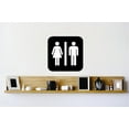 thumbnail image 1 of Wall Design Pieces Men Women Bathroom Sign Commercial Business 20x20 Inches, 1 of 1