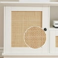 thumbnail image 4 of TV Stand for 65+ Inch TV, Rattan Entertainment Center TV Media Console Table, Modern TV Stand with Storage and Mesh Door, TV Console Cabinet Furniture for Living Room (White Rattan), 4 of 6