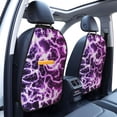 thumbnail image 3 of Naloa Blue Lightning 2Pcs Anti-Kick Back Seat Cover Kick Mat, Car Seat Protector with 3 Storage Pockets, 3 of 8