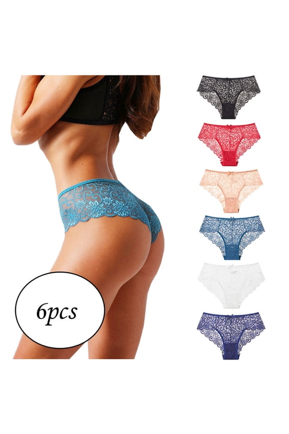 HUPOM Women'S Underwear Funny Underwear For Women Low waist Drop Waist Solid Bikini Multicolor S