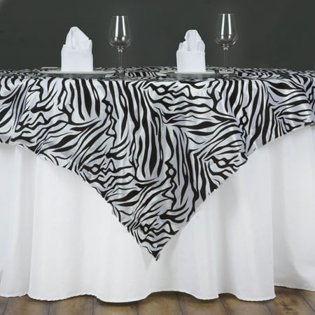 Balsacircle 90 X 90 Zebra Print Table Overlays Wedding Party