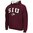 thumbnail image 2 of Men's Colosseum Maroon Southern Illinois Salukis Arch & Logo 3.0 Pullover Hoodie, 2 of 3