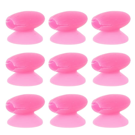 

10pcs Lip Brush Dustproof Covers Silicone Anti-lost Covers Simple Brush Covers