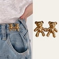 thumbnail image 6 of Eoperou 1 Pair Belt Buckles Cartoon Bear Shape Waist Adjustment Waist Fixed Clips Brooched Skirt Cardigan Pin Pants Waist Stainless Pants Waist Fixers, 6 of 7