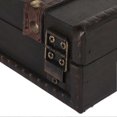 thumbnail image 3 of Wooden chest with lock, small vintage decorative storage box, wooden jewelry chest, 3 of 3