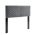 thumbnail image 1 of Modway Alyson Angular Channel Tufted Performance Velvet California King Headboard in Charcoal, King King, 1 of 2