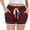 Wine, variant on hoksml Womens Shorts,Biker Shorts Women,Workout Shorts Womens,High Waist Yoga Pants Women Bandage Elastic Waist Casual Short Pants Gym Shorts Women Clearance