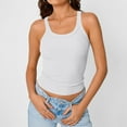 thumbnail image 5 of Timegard Womens Tank Top Ribbed Plus Size U Neck Slim Comfy Sleeveless Workout Gym Tee Camis Summer, 5 of 7