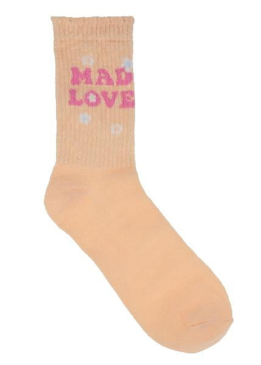 Wonder Nation Girls Crew Socks 6PK Mad Love