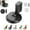 Black, variant on Magnetic door stopper, punch-free door stopper - mechanical door stopper, with stickers, invisible magnetic door stopper, mechanical silent door stopper with shock absorption (black)