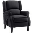 thumbnail image 1 of HOMCOM Massage Recliner Chair, Push Back Recliner Sofa with Footrest, Black, 1 of 10