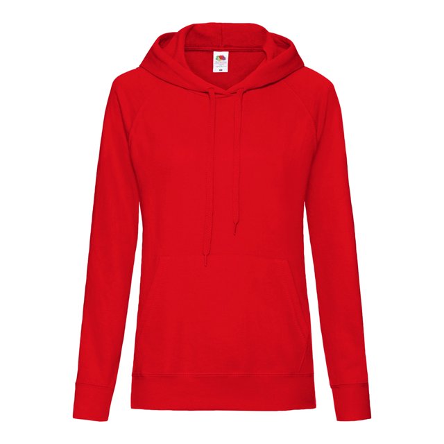 Fruit of the Loom - Chaquetilla ligera con capucha para mujer (Rojo)