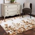 thumbnail image 3 of Rectangle Area Rugs 3 x 5 Ft, Brown Yellow Eucalyptus Leaves Non-Slip Residential Carpet, Watercolor Spring Summer Botanical Indoor Crawling Mats Runner Rugs for Living Room/Dining Room/Bedroom, 3 of 8