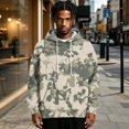 thumbnail image 6 of Men's Camo Print Pullover Hoodie,Drawstring Hooded Long Sleeve Casual Sweatshirt,Loose Streetwear Top with Pockets Khaki M, 6 of 6