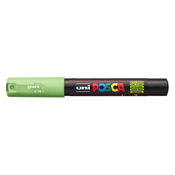 Uni Posca Paint Marker - Apple Green, X-Fine, Bullet Tip, 0.7 mm