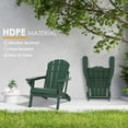 thumbnail image 3 of Pipopa Outdoor Folding HDPE Adirondack Chair with Cup Holder,All-Weather Patio Chair for Garden,Backyard,Pool,Forest, 3 of 8