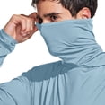 thumbnail image 5 of hoksml Men's UPF50+ Hooded Long Sleeve Shirt, Built In Face Gaiter Quick Dry Sun Protection Tops for Fishing Outdoor Wear, 5 of 7