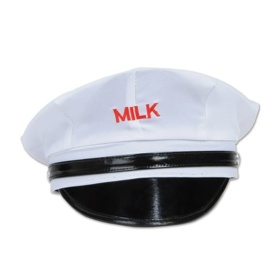 Beistle Club Pack of 12 White and Black Classic 1950's Inspired Milkman Hat Halloween Accessories