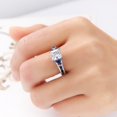 thumbnail image 4 of Womens Zircon Ring Coppery Jewelry White Gold White Sapphire Blue Mosaic Style Sizes 5 6 6th 8th 9th 10th 11th, 4 of 4