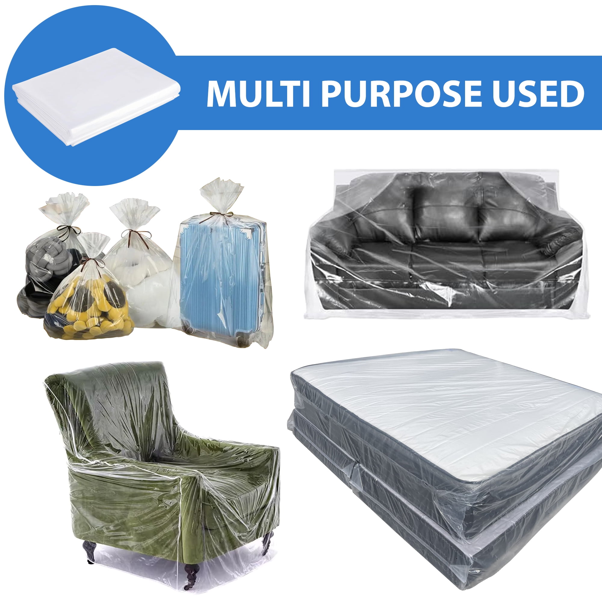 Continental Sleep, Mattress Bag for Moving & Storage, Heavy-Duty Mattress-Protector Cover, Waterproof Mattresses Storage Bags, Polyurethane, Tear Resistant, Queen, (Set Of 2)