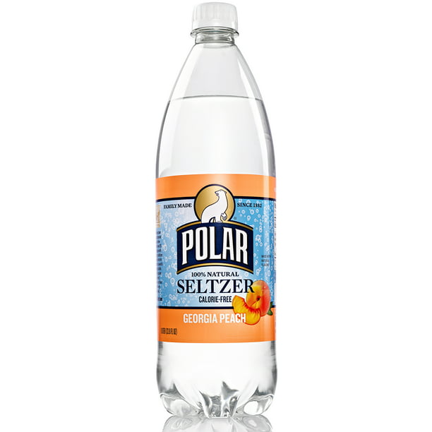 Polar Seltzer Water, Georgia Peach, 33.8 Fl Oz, 12 Count - Walmart ...