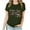 Army Green, variant on Womens Easter Bunny Tshirt Tee Short Sleeve Tops Blouse Casual Letter Print Shirts Fun Summer Shirts Clothes 2024 Holiday Gifts Pink(S-3XL)