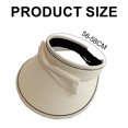 thumbnail image 2 of 55-60cm hat circumference adjustable empty top sunscreen hat female summer outdoor sun hat with bowBeige, 2 of 6