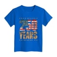 thumbnail image 5 of Ketyyh-chn99 Girls Patriotic Shirt Childrens Independence Day T Shirt Girls Boys Comfortable Short Sleeved Top Size for 2-3 Years,Blue, 5 of 5