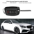 thumbnail image 2 of Fyydes Flip 4 Button Remote Key Fob Case Shell Cover Fit For Hyundai Santa Fe (ix45) 2013-2014, 4 Button Key Fob Case, Key Fob Shell, 2 of 7