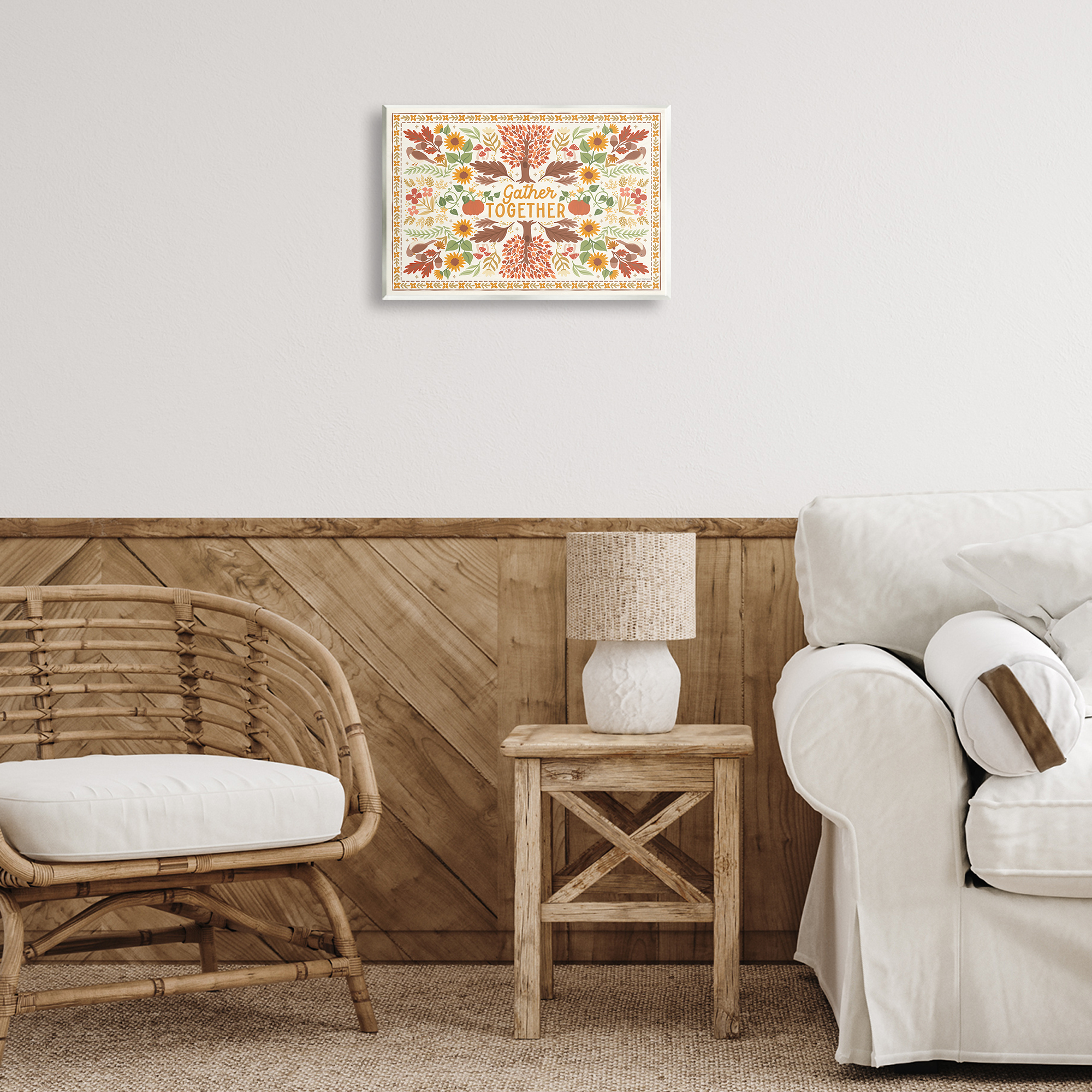 Stupell Industries Gather Together Pattern Landscape Painting Unframed Art Prints Wall Art, 15 x 10