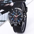 thumbnail image 4 of Sonducket Reloj de cuarzo con superficie de espejo de plástico para hombre, reloj de con carcasa de aleación para deportes de negocios, hebilla Relojes Azul, 4 of 6