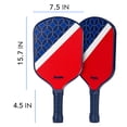 thumbnail image 2 of Franklin Sports Pickleball Paddle - Fiberglass Pickleball Paddle - Polypropylene Cell Core - Red/White/Blue, 2 of 7