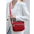thumbnail image 6 of Lightweight Crossbody Bags for Women Shoulder Bag Purse Nylon Soft Travel Handbag with Multi Pockets,20*16*7cm,Wine Red, 6 of 8