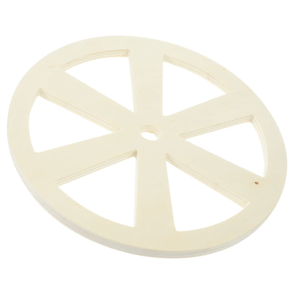 LABELEPH Wood Wheel Decor Beige Homeowners Study Room 1Pack 7.9X7.9X0.4In