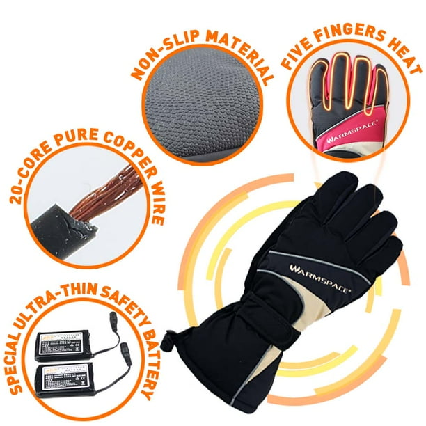 Winter Electric Rechargeable Battery Powered Heated Thermo Gloves Hand