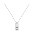 thumbnail image 1 of Small Initial Tag Necklace with Birthstone, 1 of 6