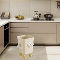 thumbnail image 3 of OIUR Household Waste Bin Cartoon Trash Can with Eyes Hands Legs 7L/12L/16L Cute No Lid Garbage Bin for Kitchen Bathroom Bedroom Office, 3 of 7