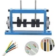 thumbnail image 2 of Flkoendmall Wire Stripping Machine,Double Blade φ1-30mm Manual Cable Wire Stripping Tool 2 Sets of Turrets with Splint for Fixed Stripper for Scrap Copper Recycling (Blue，2 Blades,Without Handle), 2 of 8