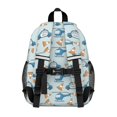 thumbnail image 3 of Police and Helicopter Blue Pattern Backpack for School, Cute School Bag with Adjustable Shoulder Straps and Padded Back, 15"x11.42"x5.5", 3 of 5