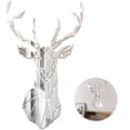 thumbnail image 1 of Silver-XL (86*51CM)-Pegatina de pared con espejo de cabeza de ciervo Ormromra LKX-1194, 1 of 4