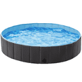 thumbnail image 4 of Topeakmart Foldable Pet Swimming Pool PVC Water Pond for Dogs/Cats/Kids, Black, XL, 55'', 4 of 12