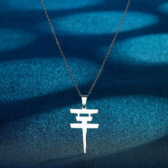 Becaristey Personalized Tokyo Hotel Necklace Carry Piece Of Tokyo With Vintage Style silver 1Set