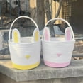 thumbnail image 7 of WMGHA Easter Bunny Basket Tote Bag Easter Rabbit Candy Gift Storage Bucket Toys Bucket Tote 13x13 Storage Organizer,Easter Basket Stuffers For Adults,Easter Decorations For Tree, 7 of 7