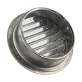 thumbnail image 2 of Stainless Steel Round Brushed Bull Nosed External Extractor Wall Vent Outlet, 2 of 9
