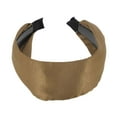 thumbnail image 5 of Unique Bargains 1 Pc Headband Satin Solid Color Wide Hair Accessories Coffee Color, 5 of 5