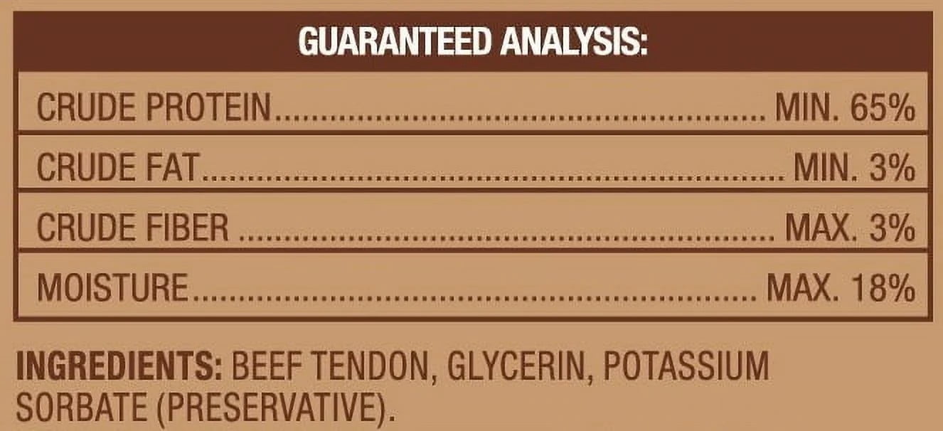 Ol' Roy Beef Tendon Chews for Dogs, Original Flavor, 3.53 oz Bag