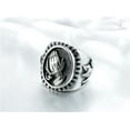 thumbnail image 3 of JAJAFOOK Punk Men's Silver Stainless Steel Religious Praying Hands Prayer Ring Band, 3 of 6