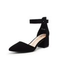 thumbnail image 2 of DREAM PAIRS Escarpins à Talon Bas pour Femmes, Noir/nubuck - 8 (Annee), 2 of 4