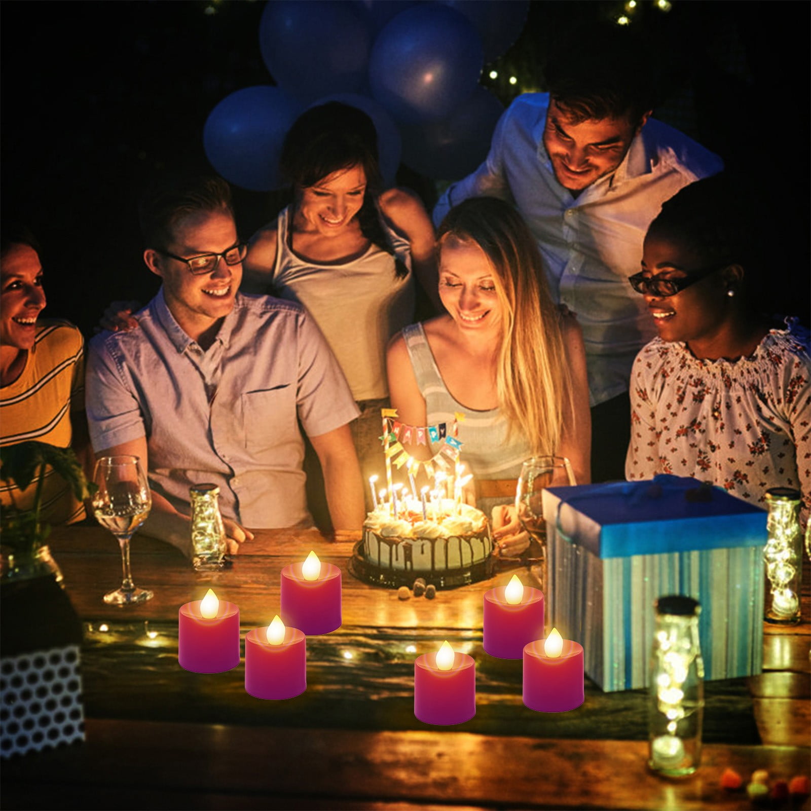 TanSiDing 60pcs Flickering Flameless LED Candles Warm White Battery Operated Timer Safe Decoration for Home Wedding Party Holiday